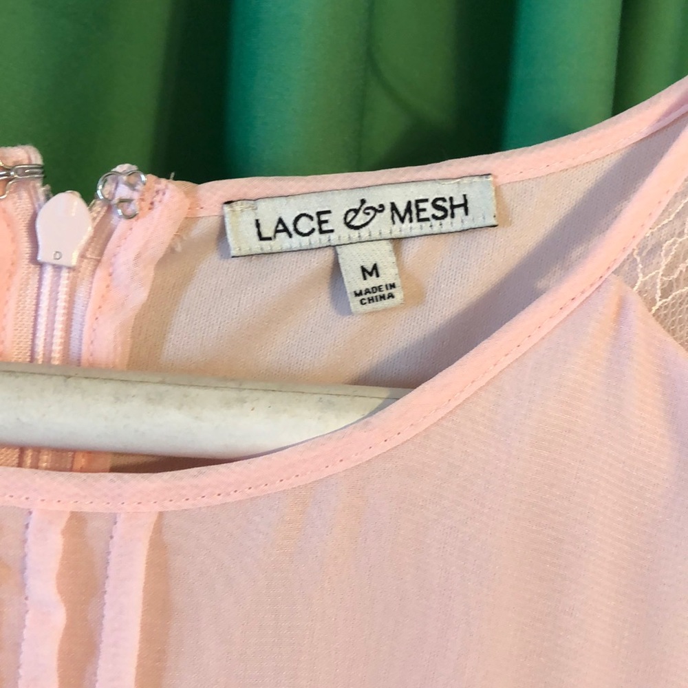 ModCloth Pink lace and pleats dress - Picture 6 of 9